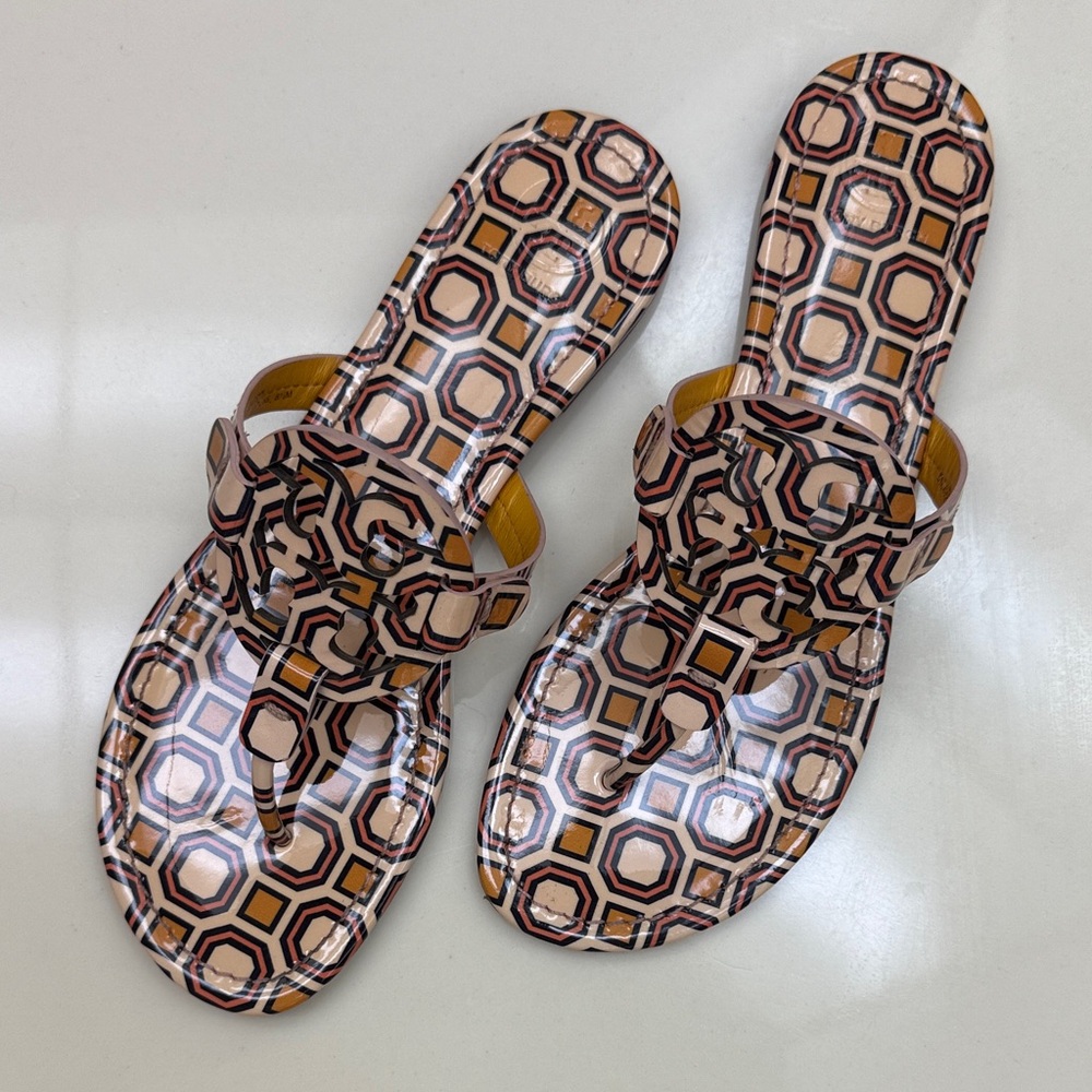 Tory Burch Miller Sandals - Ballet Pink Octagon Square